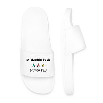 EVJF. JUST MARRIED. SAINT VALENTIN. COUPLE.  - Claquettes Homme - blanc - Devant