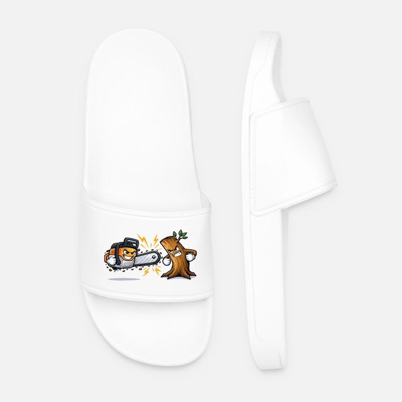 Chainsaw pruner gift idea - Men’s Pool Sliders - white