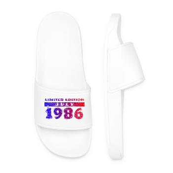40th Birthday Limited Edition 07/1986 - Men’s Pool Sliders - white - Front