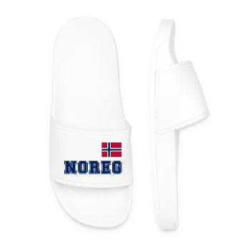 NORWAY - NOREG jersey look - flag on the chest - Men’s Pool Sliders - white - Front