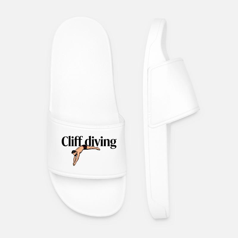 cliff diving - Men’s Pool Sliders - white