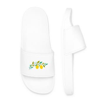 Illustration de la branche de citron - Claquettes Homme - blanc - Devant
