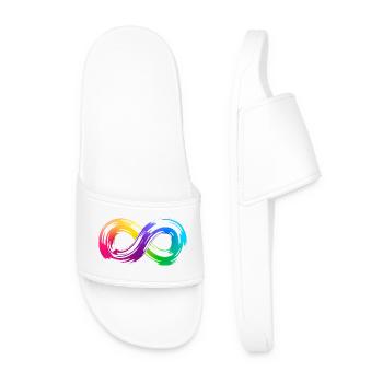 Coup de pinceau Rainbow Infinity - Claquettes Homme - blanc - Devant