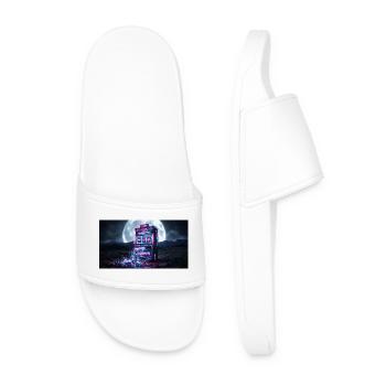 Jackpot of Burnout - Vaporwave Aesthetic Meme - Men’s Pool Sliders - white - Front