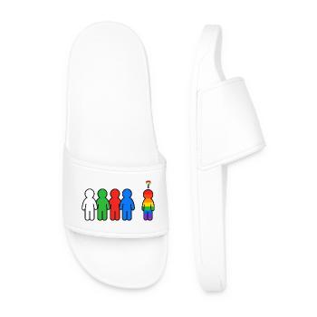 Anders und Stolz Regenbogen Grafik - Men’s Pool Sliders - white - Front