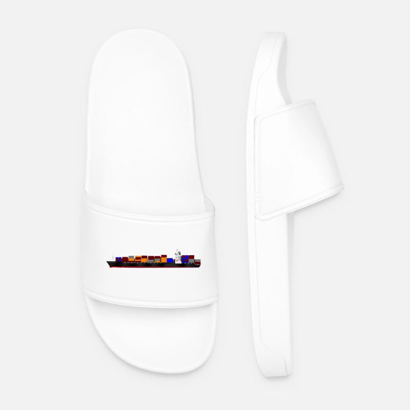 Container Ship - Men’s Pool Sliders - white