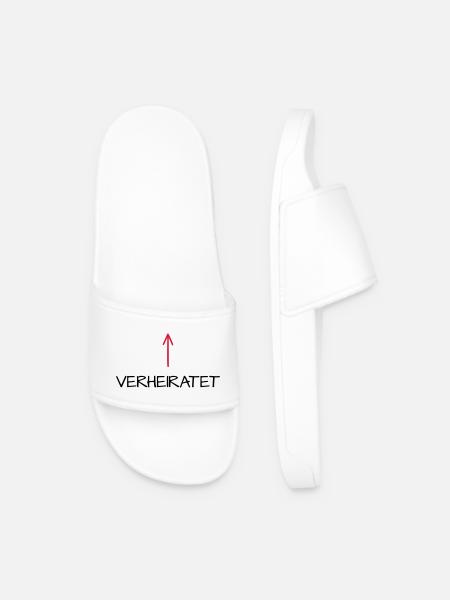 Verheiratet Pfeil Hochzeit Partnerlook - Männer Badelatschen - Weiß