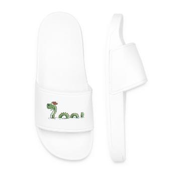 Nessie Sea Monster In Scotland - Comic - Fun - Men’s Pool Sliders - white - Front