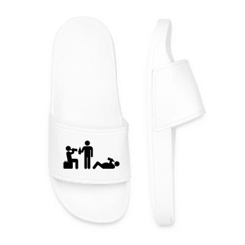 boozy alcohol vodka beer drunk drinking - Men’s Pool Sliders - white - Front