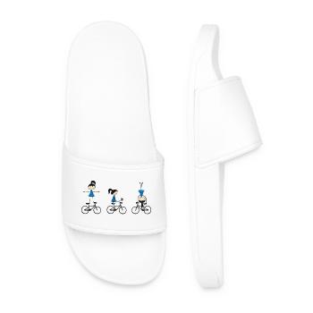 Artistic cycling, artistic cycling, indoor cycling - Men’s Pool Sliders - white - Front
