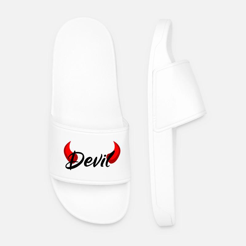 I'm a Devil - Devil - Men’s Pool Sliders - white