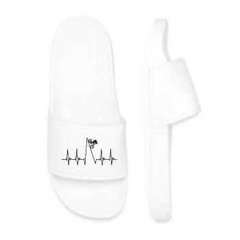 ekg, vélo, VTT, heartbeat, downhill - Claquettes Homme - blanc - Devant