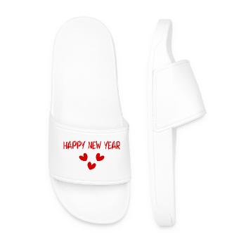 BONNE ANNEE. SAINT SYLVESTRE. NOUVELLE ANNÉE. - Claquettes Homme - blanc - Devant