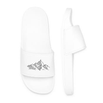 Berglaundschoft - mountain landscape, mountains, nature - Men’s Pool Sliders - white - Front