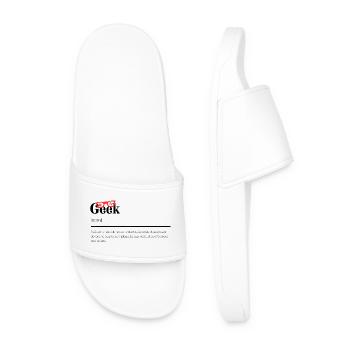 Cadeaux Geek - définition humour geek - Claquettes Homme - blanc - Devant