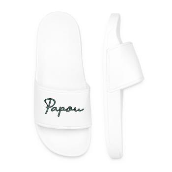 FÊTE DES PÈRES. BONNE FÊTE PAPA. PAPA. BONNE FÊTE. - Claquettes Homme - blanc - Devant