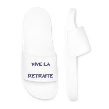 RETRAITE. BONNE RETRAITE. JOYEUSE RETRAITE - Claquettes Homme - blanc - Devant