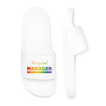 Tshirt Feelgood Manager rainbow - Men’s Pool Sliders - white - Front