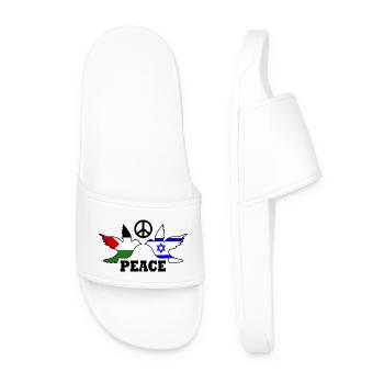 Free Palestine Israel frieden - Claquettes Homme - blanc - Devant