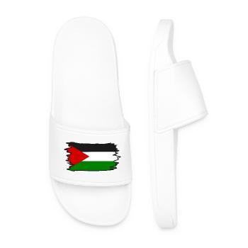 Free palestine - Männer Badelatschen - Weiß - Vorne