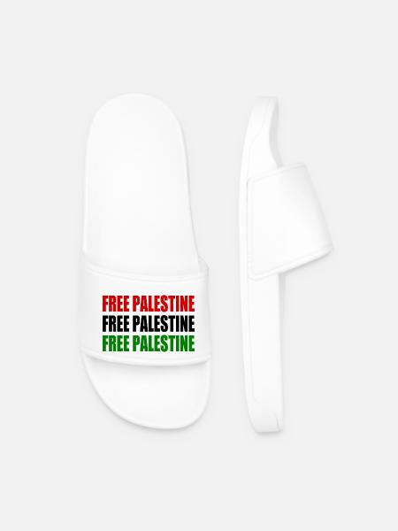 Free palestine - Männer Badelatschen - Weiß