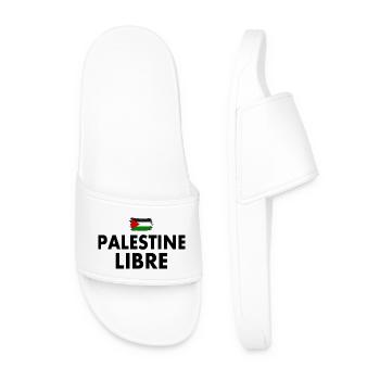 palestine libre - Claquettes Homme - blanc - Devant