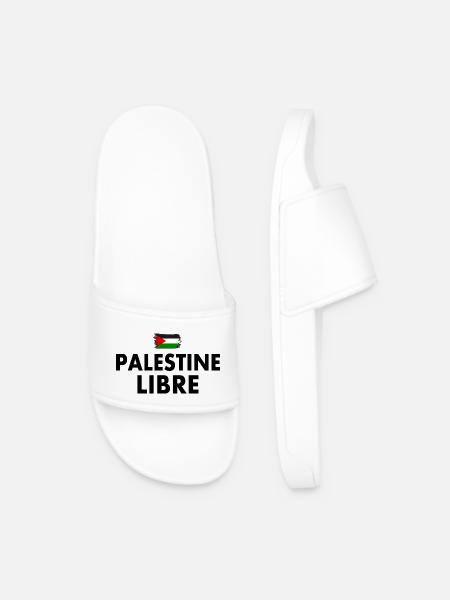 palestine libre - Claquettes Homme - blanc