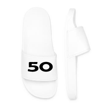 50. 50 YEARS. 50th ANNIVERSARY. 50TH ANNIVERSARY. - Men’s Pool Sliders - white - Front