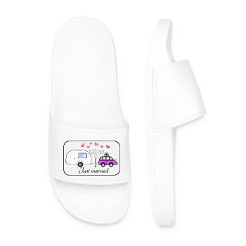 Just married - Men’s Pool Sliders - white - Front
