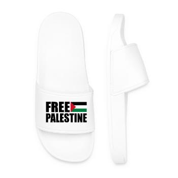 Free palestine - Men’s Pool Sliders - white - Front