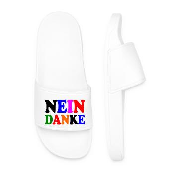 Nein danke - Männer Badelatschen - Weiß - Vorne