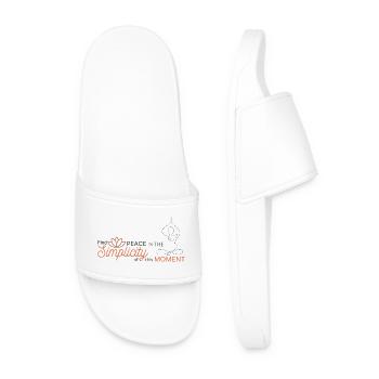 Peaceful Simplicity Moment - Men’s Pool Sliders - white - Front