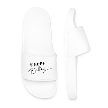 HAPPY BIRTHDAY - Claquettes Homme - blanc - Devant