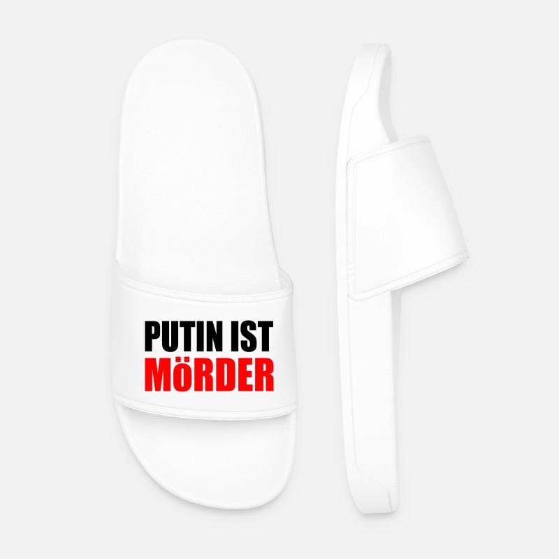 Putin ist mörder - Männer Badelatschen - Weiß