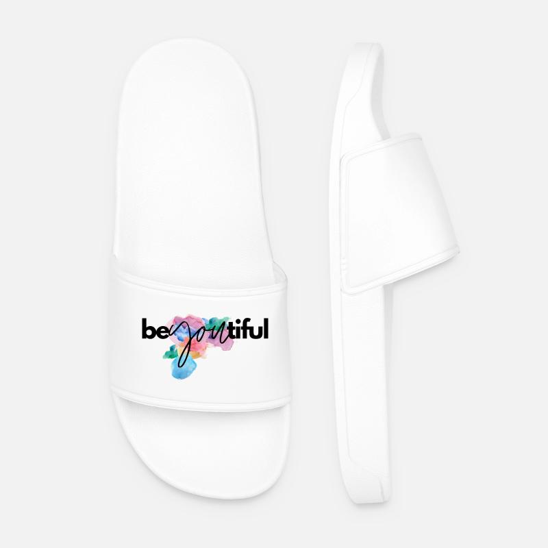 be you tiful - Männer Badelatschen - Weiß