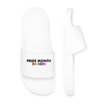pride month demon - Männer Badelatschen - Weiß - Vorne
