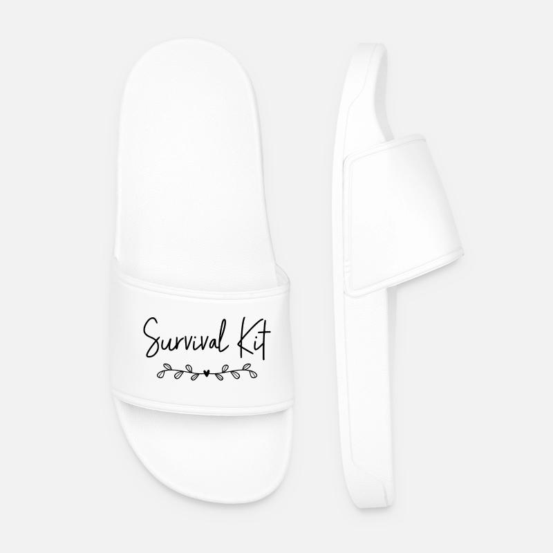 Survival Kit - Männer Badelatschen - Weiß