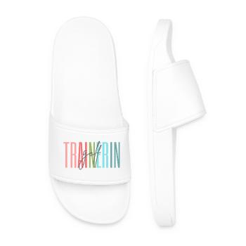 Trainerin Golf Golftrainerin Golferin Geschenk - Männer Badelatschen - Weiß - Vorne
