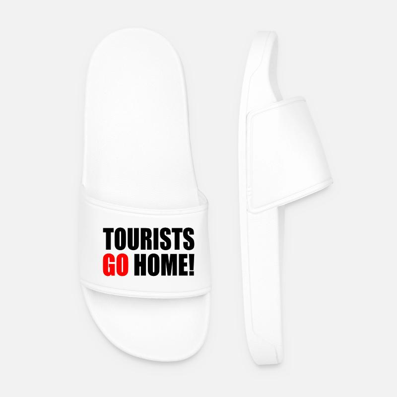 tourists go home - Ciabatte per il mare da uomo - bianco