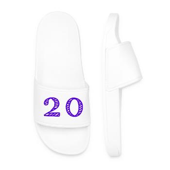 20. 20 ANS. 20e ANNIVERSAIRE. ANNIVERSAIRE 20 ANS. - Claquettes Homme - blanc - Devant