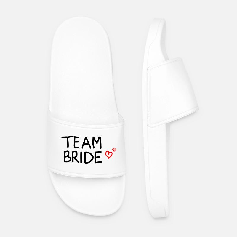Team Bride - Männer Badelatschen - Weiß