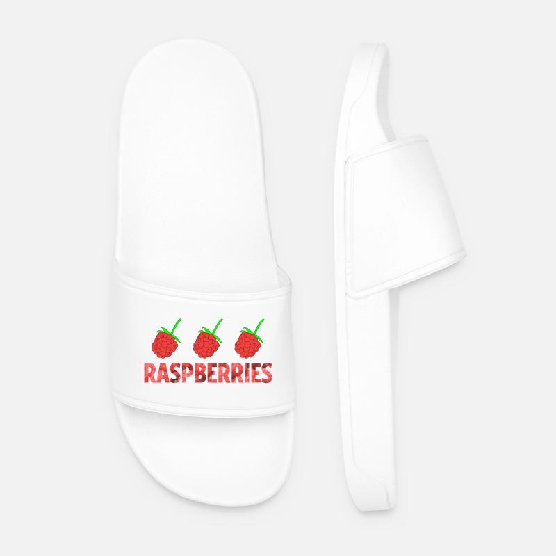 RASPBERRIES - Männer Badelatschen - Weiß