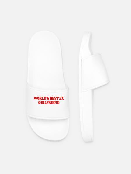 world's best ex girlfriend - Men’s Pool Sliders - white