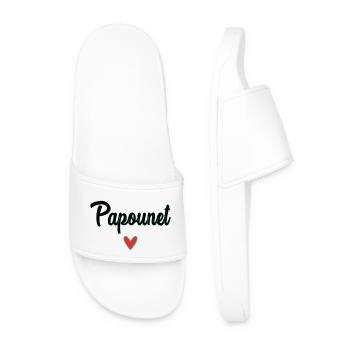 PAPOUNET. DAD. FATHER'S DAY. HAPPY FATHER'S DAY - Men’s Pool Sliders - white - Front