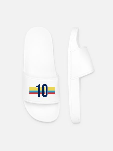 Sportswoman Number 10 - Men’s Pool Sliders - white