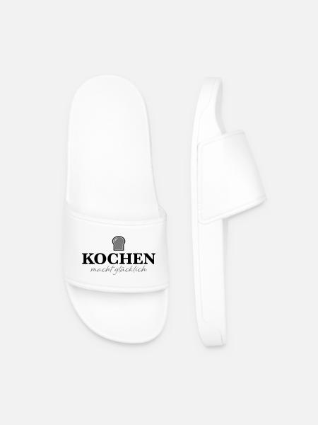 funny cooking apron - Men’s Pool Sliders - white
