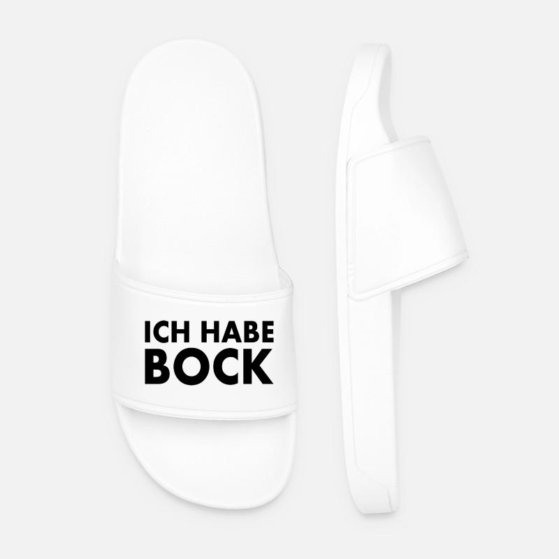 Ich habe bock - Männer Badelatschen - Weiß