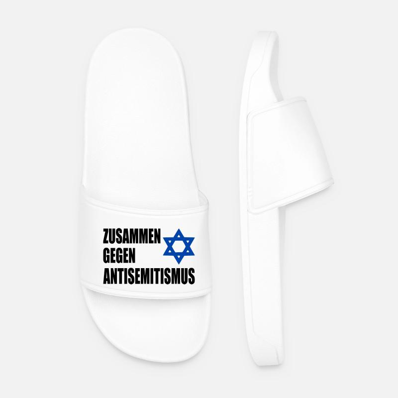 zusammen gegen antisemitismus - Männer Badelatschen - Weiß