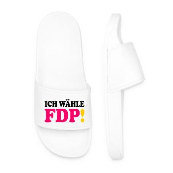 Ich wähle fdp - Männer Badelatschen - Weiß - Vorne