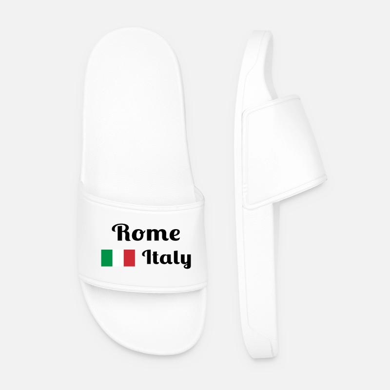 Rom, Italien - Stilvolle Drucke - Männer Badelatschen - Weiß